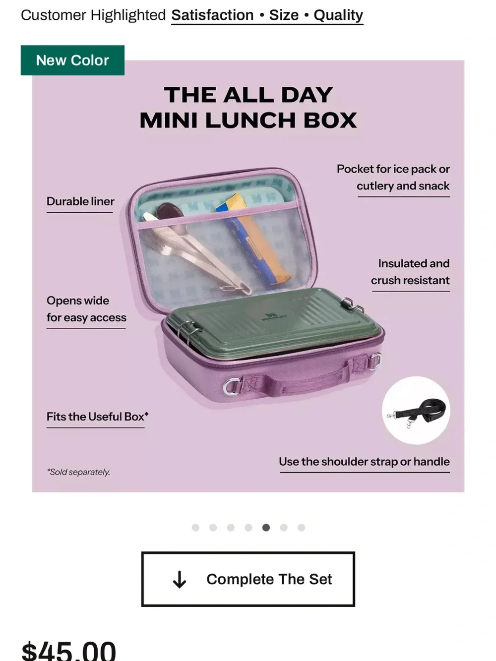 NEW WITH TAGS Stanley Lilac Mini  Lunchbox Cooler - Picture 8 of 10